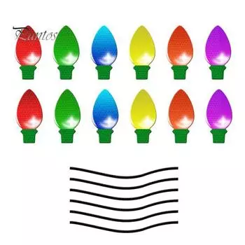 1 комплект, магнит на холодильник, светоотражающие автомобильные магниты, красочная форма лампы, магнит на холодильник для праздничного украшения 6pcs