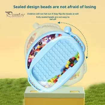 1 комплект магнитной доски для рисования с 50 разноцветными бусинами, ручка «сделай сам», красочный точечный рисунок, раннее образование, детский блокнот для рисования, игрушка для малышей, мальчиков и девочек, подарок на день рождения белый