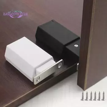 1 комплект магнитной дверной защелки прессового типа с сильным всасыванием, сверхмощная дверная защелка шкафа, товары для дома белый