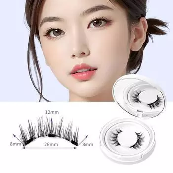 1 комплект магнитных накладных ресниц с зажимом-аппликатором для ресниц, многоразовые натуральные тонкие накладные ресницы, зажим для ресниц из искусственного меха норки, женские инструменты для макияжа A