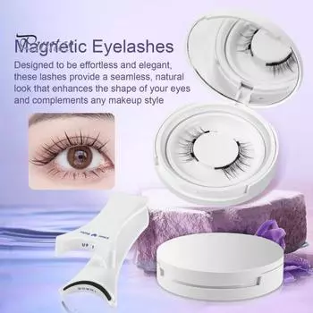 1 комплект магнитных накладных ресниц с зажимом-аппликатором для ресниц, многоразовые натуральные тонкие накладные ресницы, зажим для ресниц из искусственного меха норки, женские инструменты для макияжа A