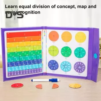 1 комплект магнитных плиток с дробями, круги, проценты, десятичная дробь, изучение математики, манипуляции, учащиеся начальной школы, учебное пособие, образовательная дробь set