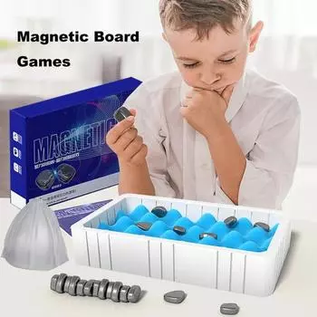 1 комплект магнитных шахматных игр для тренировки логического мышления обучающая игра с магнитным камнем для детей K