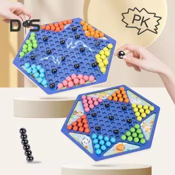 1 комплект магнитных шахматных игр для тренировки логического мышления, обучающие шашки 2 в 1, игра с магнитными камнями для детей и взрослых, интерактивная стратегия для нескольких игроков 1 Set