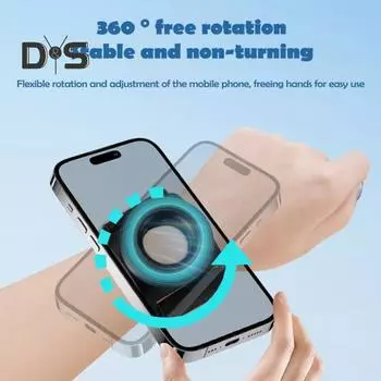 1 комплект магнитный держатель для телефона на запястье вращающийся на 360 градусов регулируемый мужской женский спортивный ремешок на запястье крепление для сотового телефона Sets