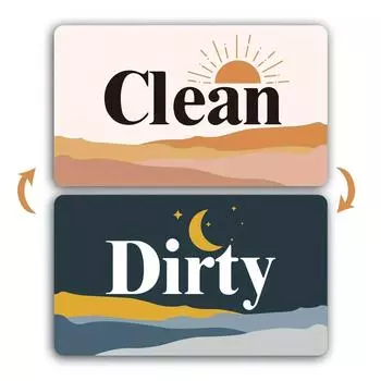 1 комплект магнитов для посудомоечной машины с изображением солнца и луны, знак «чисто и грязно» для организации кухни и хранения посуды в холодильнике, домашнего декора