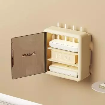 1 комплект маршрутизатора ящик для хранения полка для хранения бытовых принадлежностей прочный несущий многослойный настенный беспроводной маршрутизатор