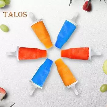 1 комплект, машина для изготовления леденцов, легко чистится, легко снимается, устойчива к разрыву, полезная, 6 полостей, форма для замораживания кубиков, форма для мороженого для детей жёлтый