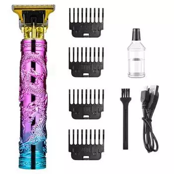 1 комплект машинки для стрижки волос, профессиональный Т-образный триммер для волос с 4 направляющими расческами, перезаряжаемые насадки для стрижки волос с Т-образным лезвием для мужчин