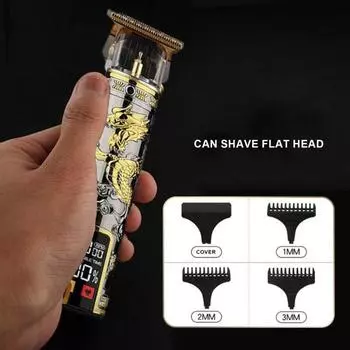 1 комплект машинок для стрижки волос с ЖК-дисплеем, профессиональная резная стрижка с большим экраном, машинка для стрижки волос с максимальным контролем A чёрный