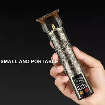 1 комплект машинок для стрижки волос с ЖК-дисплеем, профессиональная резная стрижка с большим экраном, машинка для стрижки волос с максимальным контролем A чёрный