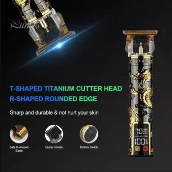 1 комплект машинок для стрижки волос с ЖК-дисплеем, профессиональная резная стрижка с большим экраном, машинка для стрижки волос с максимальным контролем A чёрный