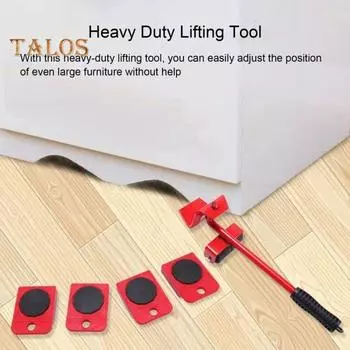1 комплект мебели для перемещения с 8 колесами, тяжелый подъемник для мебели, грузоподъемность 330 фунтов, многофункциональный роликовый подъемник для бытовой техники, тележка для перемещения мебели красный