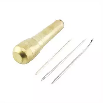 1 комплект медного шила, конус для верхней части обуви, медная ручка, крючком, полая игла, конус для подошвы, сшитая сумка, ремонт обуви