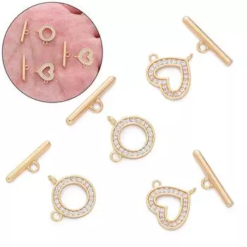 1 комплект медной застежки-лобстера в форме сердца для изготовления ювелирных изделий своими руками