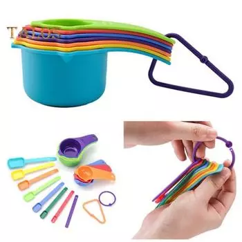 1 комплект, мерный стакан, ложка с длинной ручкой, пищевой сахарный порошок, ложка для приправ, сухие метрические мерные чашки, набор ложек