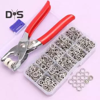 1 комплект металлических кнопок с плоскогубцами для застежек, пресс-инструментом, сделай сам, поделки, одежда, шитье, многофункциональная кнопка, замена застежки 2
