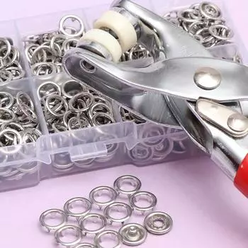 1 комплект металлических кнопок с плоскогубцами для застежек, пресс-инструмент «сделай сам» 2
