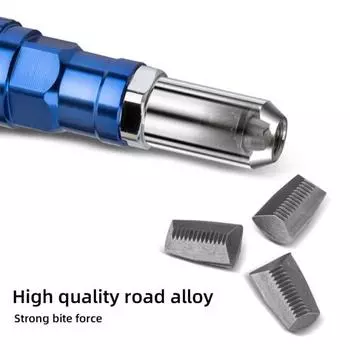 1 комплект металлических заклепочников, удобная ручка, противоскользящая ручка высокой твердости, легкая сталь A