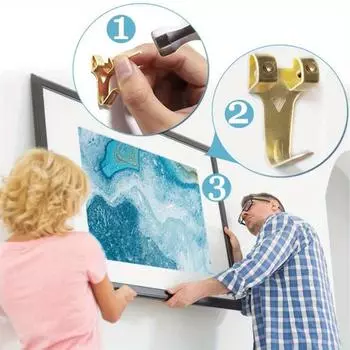 1 комплект, металлический армированный крючок для фоторамки, комбинированная коробка для фото, подвесная деталь, аксессуары для фоторамки 1 box