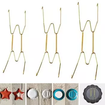 1 комплект металлической пластины, пружинная вешалка с настенным крючком, прозрачная защита, невидимая W-образная, регулируемая, круглая, прямоугольная, квадратная, керамическая, декоративная. A