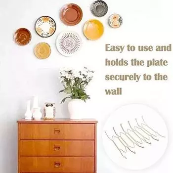 1 комплект металлической пластины, пружинная вешалка с настенным крючком, прозрачная защита, невидимая W-образная, регулируемая, круглая, прямоугольная, квадратная, керамическая, декоративная. A