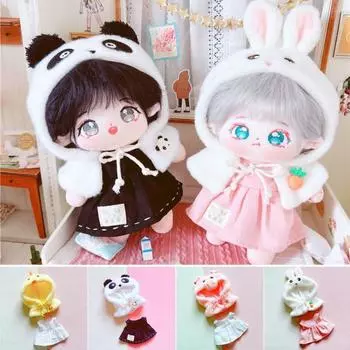 1 комплект милой куклы-свинки-кролика, повседневная одежда, 20 см, мягкая шаль-идол, игрушка для девочки в подарок Rabbit