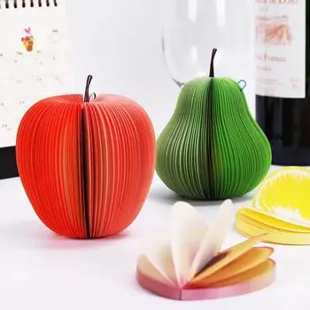 1 комплект, милые липкие заметки, креативные блокноты с фруктами «сделай сам», наклейки, бумажные канцелярские принадлежности, офисные принадлежности Red apple