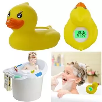 1 комплект, милый водный термометр, функция измерения температуры, водонепроницаемый детский датчик температуры для душа жёлтый