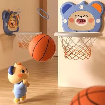 1 комплект, мини-баскетбольный мяч для дома, простая установка, набор обручей, забавный подарок для мальчиков, подарок на день рождения, баскетбольный мяч зелёный
