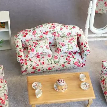 1 комплект мини-диванов, модель, изысканная детализация, реалистичная тонкая работа, прочная миниатюрная имитация мебели, аксессуары для микроландшафта