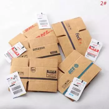 1 комплект мини-картонной экспресс-коробки 1:12 миниатюрных игрушек для декора экспресс-коробки кукольного домика 2#