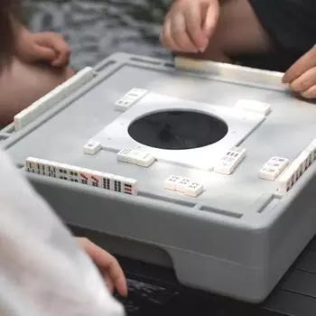 1 комплект мини-стола для маджонга с 144 плитками для маджонга, прочный, легкий, дорожный, для кемпинга, квадратный, переносной, игровой стол для маджонга Sets