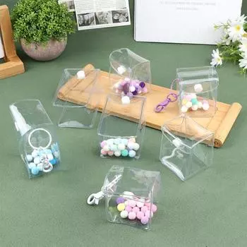 1 комплект мини-сумка для демонстрации кукол в стиле аниме, прозрачный кошелек для монет, брелок-подвеска с органайзером для комочков шерсти, сумка для хранения наушников и помады