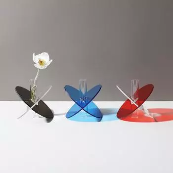 1 комплект мини-украшений, простая красочная акриловая ваза, современная гидропонная цветочная композиция, скандинавские настольные украшения, прозрачные, 2 стиля синий