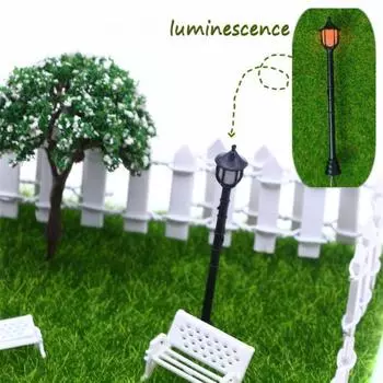 1 комплект миниатюрных садовых аксессуаров, кукольный домик, искусственная трава, мебель, уличные фонари, набор аксессуаров для кукольного домика