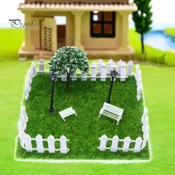 1 комплект миниатюрных садовых аксессуаров, кукольный домик, искусственная трава, мебель, уличные фонари, набор аксессуаров для кукольного домика 1 Set
