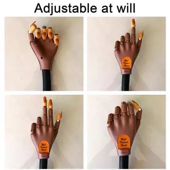 1 комплект, модель руки для практики маникюра, гибкие наборы для тренировки ногтей, регулируемые наборы пальцев для начинающих 1 Set