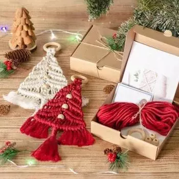1 комплект, модная настенная антивыцветающая рождественская елка, набор макраме, тканые деревья, сделай сам, для гостиной