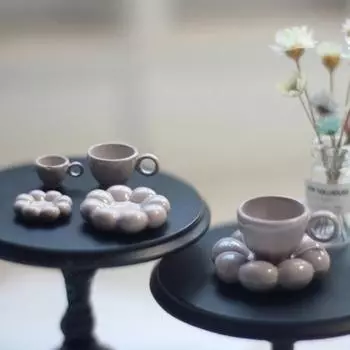 1 комплект модной красивой гладкой поверхности миниатюрная кофейная чашка мини кукольный домик кружка для чая блюдце ролевые игры игрушка для детей S розовый