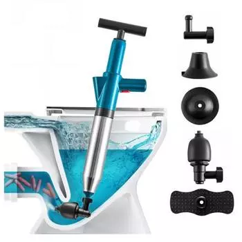 1 комплект, мощный вантуз для унитаза, устройство для прочистки унитазов из нержавеющей стали, устройство для прочистки пола для ванной комнаты и кухни зелёный