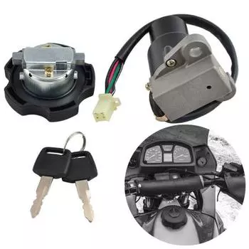 1 комплект мотоциклетного замка, надежный, простой в установке, удобный полный переключатель зажигания, газовая крышка