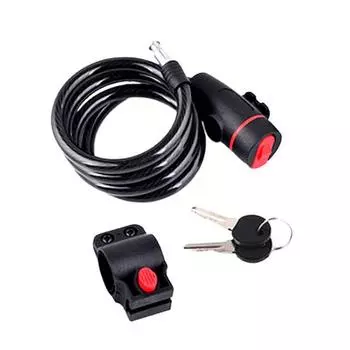 1 комплект мотоциклетного замка высокой прочности, устойчивый к деформации, металлический замок для горного велосипеда с ключом для дома чёрный