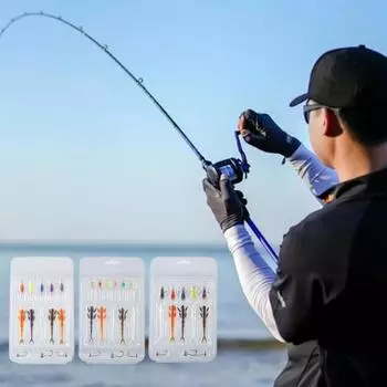 1 комплект Мягкая рыболовная приманка с острым крючком TPR Красочная искусственная приманка-головастик-паук-скорпион Пресноводный соленый окунь Аксессуары для рыбалки на форель A