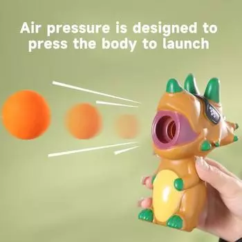 1 комплект, мультяшная игрушка-стрелялка в виде динозавра с 4 шариками, открытый сад, задний двор, лужайка, детский пресс, пусковая установка для игр, подарок для маленьких мальчиков и девочек Tyrannosaurus Rex