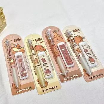 1 комплект мультяшных кавайных механических карандашей Capybara, набор милых школьных офисных принадлежностей для письма, креативные мультяшные карандаши, канцелярские принадлежности, подарки One Size