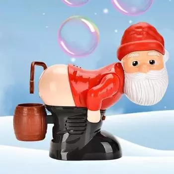 1 комплект мыльных пузырей с подсветкой и музыкой, автоматическая игрушка для выдувания пузырей на батарейках для детских вечеринок и развлечений на свежем воздухе Santa Claus