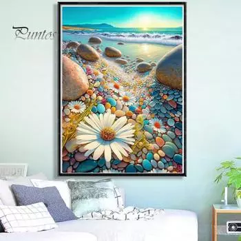 1 комплект, набор для рисования горным хрусталем, изысканный сердечный цветочный узор, стразы, художественный проект для украшения дома A