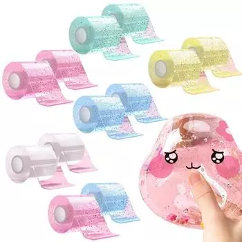 1 комплект, набор нано-лент, пузырей, безопасный, без запаха, набор «сделай сам», надувные милые пузыри, креативные поделки для детей и взрослых розовый/синий