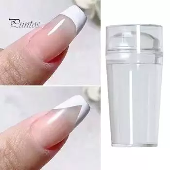 1 комплект, набор штампов для французского маникюра, простой в использовании многоразовый натуральный прозрачный силиконовый трафарет для французского маникюра чистый